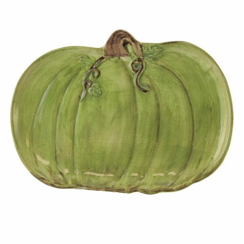 Tabletop Heirloom Pumpkin Plate Dolamite Fall Thanksgiving St/4 H9395 Perspective: bottom