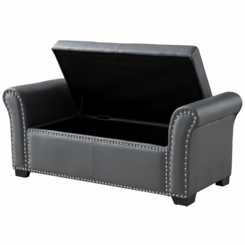 Pu leather online storage ottoman