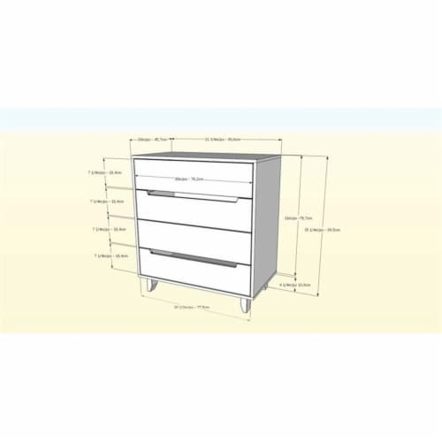 Nexera 4 Drawer Chest in White and Natural Maple 1 Pick n Save