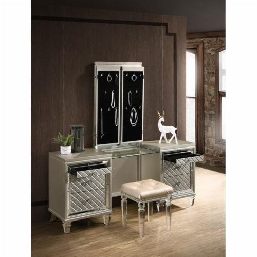 Clear acrylic online vanity stool