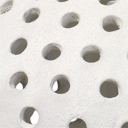 Jamie Young Co Small Coastal Ceramic Porous Vase in Matte White Perspective: bottom