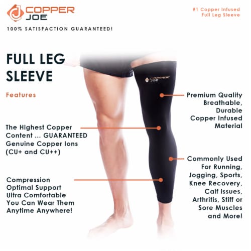 Copper Joe Full Leg Compression Sleeve Perspective: bottom