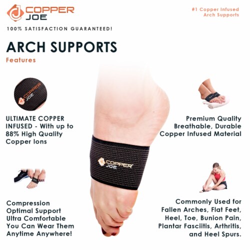 Copper Joe Arch Compression Support Sleeves - 1 Pair, L/XL - City Market