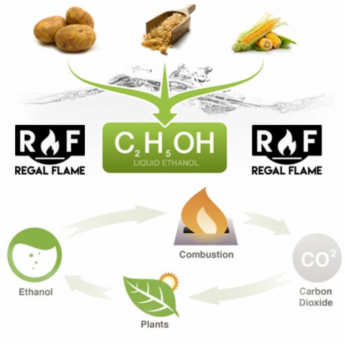 Regal Flame Indoor Outdoor Premium Ventless Bio Ethanol Fireplace Fuel - 48 Quart Perspective: bottom
