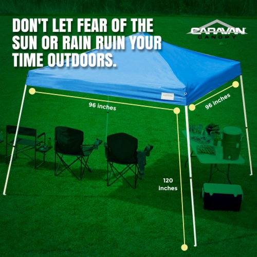 Caravan Canopy 10ft x 10ft V-Series 2 Blue Perspective: bottom