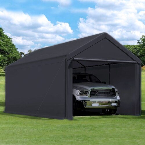 Caravan Canopy Domain 20x10 Foot Carport Tent Sidewalls, Black (Sidewalls Only) Perspective: bottom