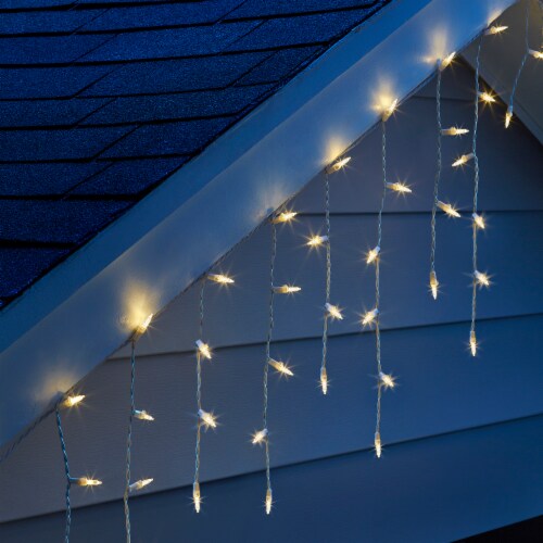 Philips LED Warm White Icicle Indoor / Outdoor Christmas Lights Perspective: bottom