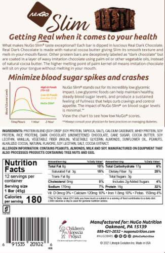 NuGo Nutrition NuGo Slim Gluten Free Brownie Crunch Protein Bar Perspective: bottom