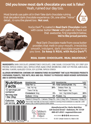 NuGo® Dark® Mocha Chocolate Protein Bars Perspective: bottom