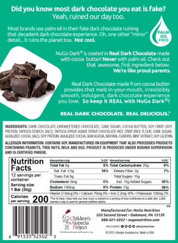 NuGo® Dark® Chocolate Mint Chocolate Chip Bars Perspective: bottom