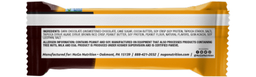 NuGo® Dark® Chocolate Peanut Butter Cup Gluten Free Vegan Protein Bar Perspective: bottom