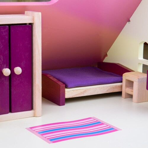 Bigjigs Toys, Heritage Furniture Set for Dollhouse Perspective: bottom