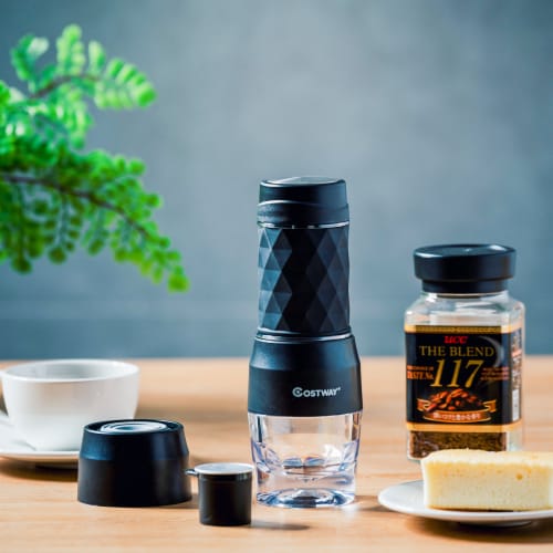 Portable Coffee Maker for Ground Coffee and Coffee Capsule - Costway