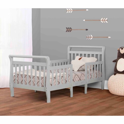 Dream On Me Emma 3 in 1 Convertible Toddler Bed Steel Grey