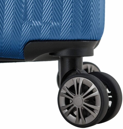 Traveler's Choice Dana Expandable Hard-Shell Luggage Set - Navy Perspective: bottom