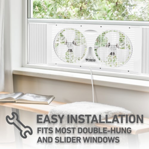 Holmes® 9-Inch Twin Window Fan Perspective: bottom