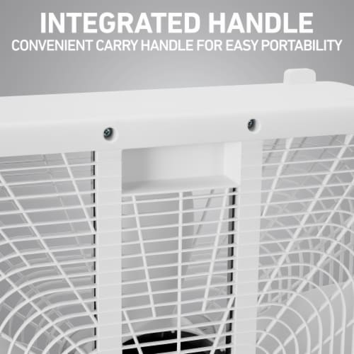 Holmes 20-Inch Box Fan - White Perspective: bottom