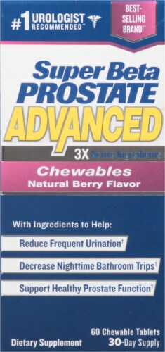 Super Beta Prostate Advanced Berry Flavored Chewables Perspective: bottom