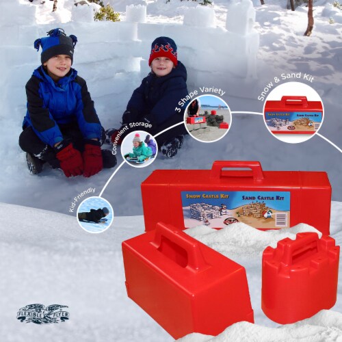 Flexible Flyer Snow Castle Kit 3 Pc Winter Snow and Beach Sand Fort Building Set Perspective: bottom