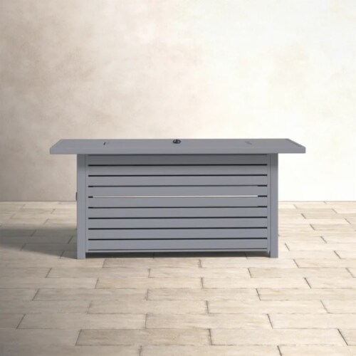 Living Source International24'' H Steel Propane Outdoor Fire Pit Table with Lid Perspective: bottom