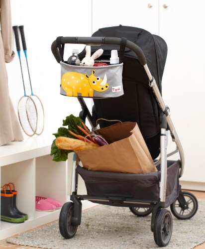 3 Sprouts Universal Stroller Organizer - Baby Jogger Caddy with Cup Holder, Rhino Perspective: bottom