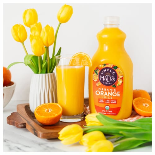 Uncle Matt's Organic Pulp Free Orange Juice Perspective: bottom