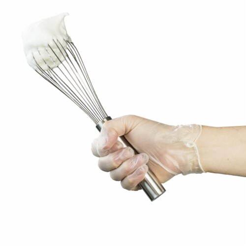 AMMEX Vinyl, Latex Free, Powder Free, Medical Disposable Gloves, X-Large, Clear, 100/Box Perspective: bottom