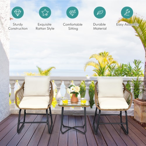 Cushioned clearance bistro set