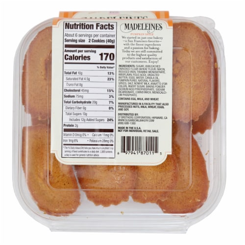 Sugar Bowl Bakery Pumpkin Spice Madeleines Perspective: bottom