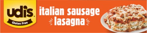 Udi's Gluten Free Italian Sausage Lasagna Frozen Meal Perspective: bottom