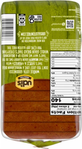 Udi's Gluten Free Whole Grain Bread Perspective: bottom