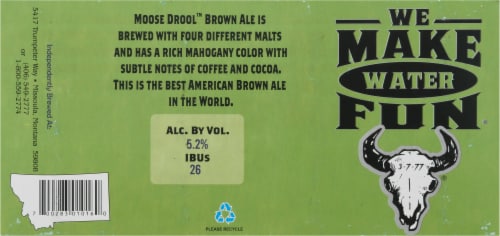 Big Sky Brewing Co.® Moose Drool Brown Ale Beer Perspective: bottom