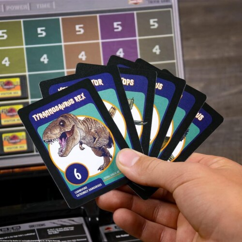 USAopoly Jurassic Park Bid To Win Trivia Game Perspective: bottom