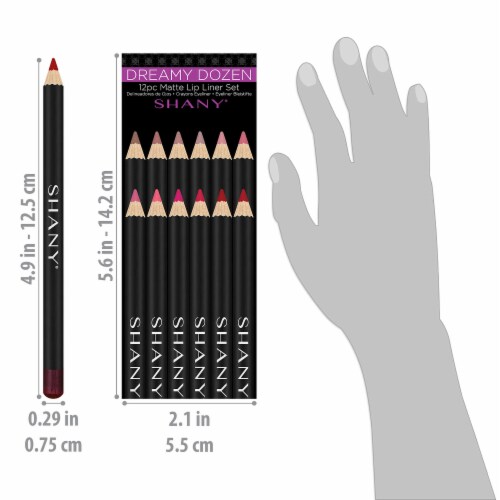 SHANY Dreamy Dozen Matte Cosmetics Lip Liner Set Vegan Perspective: bottom