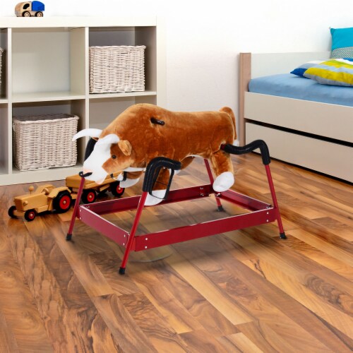 Rocking Horse Kids Child Vintage Toy Plush Rocker Bouncy Ride Riding With Sound 1 Unit Foods Co