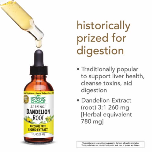 Botanic Choice Dandelion Root Liquid Extract Perspective: bottom