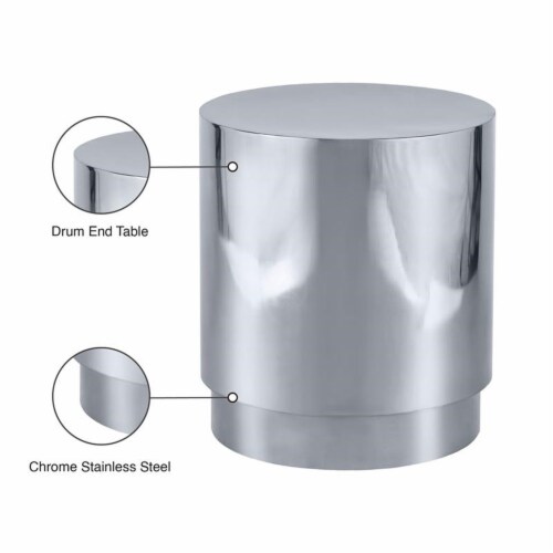 Chrome drum side table discount
