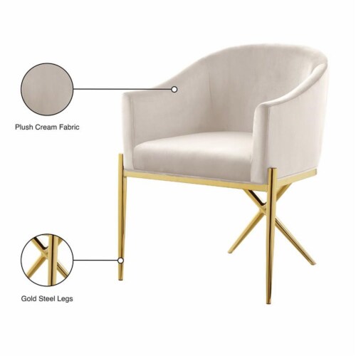 Meridian Furniture Xavier Cream Velvet Dining Chair, 1 Kroger