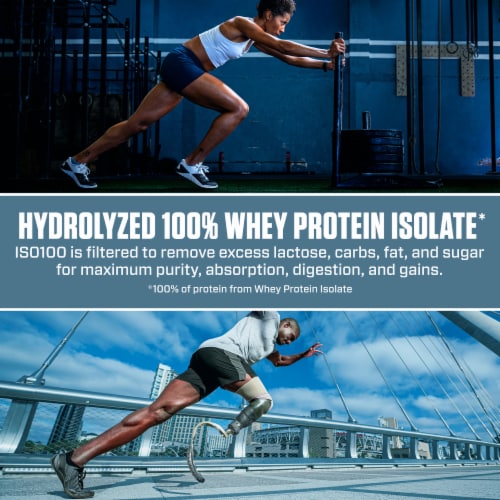Dymatize® ISO 100® Hydrolyzed Birthday Cake Pebbles™ Protein Powder Perspective: bottom