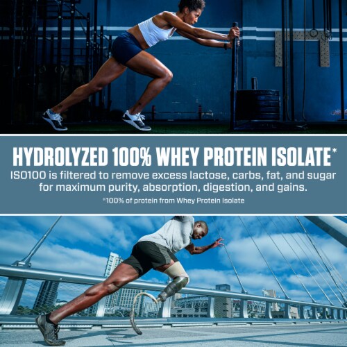 Dymatize® ISO 100® Hydrolyzed Birthday Cake Pebbles™ Protein Powder Perspective: bottom