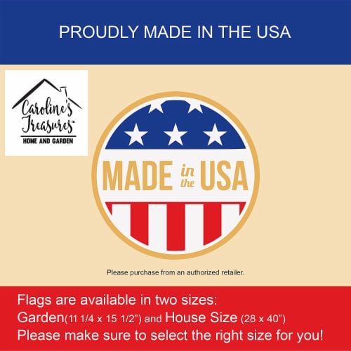 Carolines Treasures 8371GF King's Crown Mardi Gras Flag Garden Size Perspective: bottom