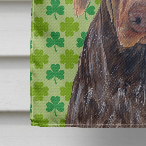 German Shorthaired Pointer St. Patrick's Day Shamrock Portrait Flag Canvas House Perspective: bottom