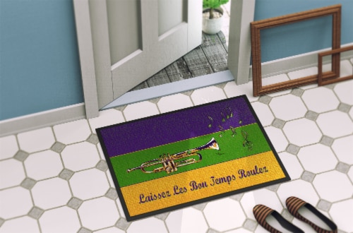 Carolines Treasures  8382MAT Mardi Gras Indoor or Outdoor Mat 18x27 Perspective: bottom