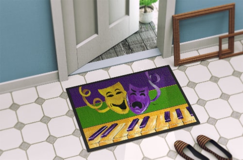 mardi gras outdoor mat