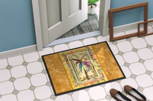 Carolines Treasures  8614JMAT Palm Tree Indoor or Outdoor Mat 24x36 Perspective: bottom
