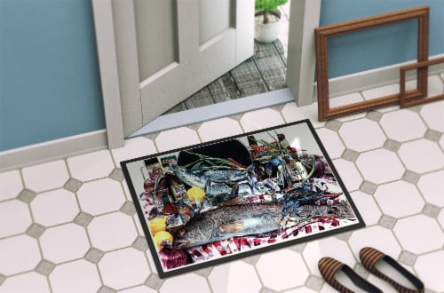 Carolines Treasures 1001JMAT Fish and Beers from New Orleans Doormat 24x36 Perspective: bottom