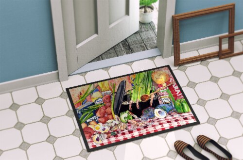 Gumbo and Potato Salad  Door Mat, Indoor Rug or Outdoor Welcome Mat 24x36 Doorma Perspective: bottom