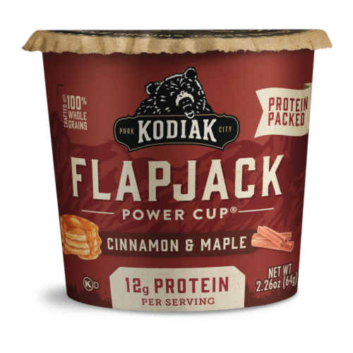 Kodiak Protein-Packed Cinnamon and Maple Pancake Power Cup with 12g Protein Perspective: bottom