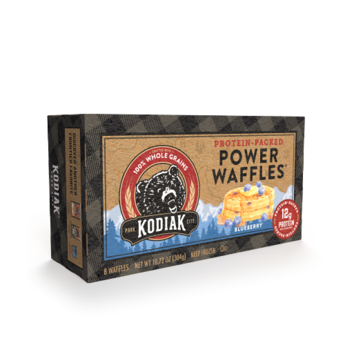 Kodiak® Blueberry Power Waffles® Perspective: bottom