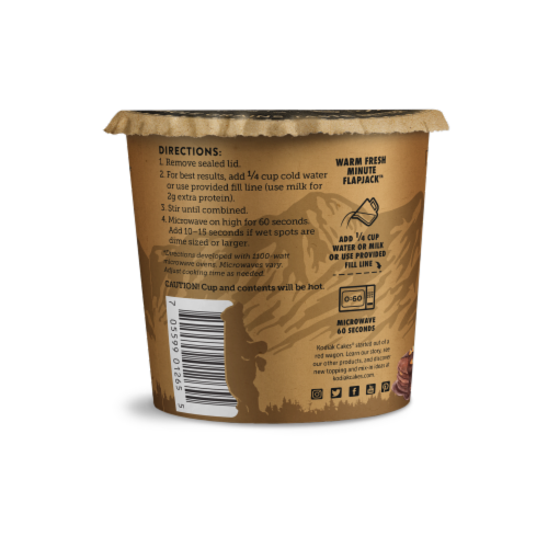 Kodiak Protein-Packed Chocolate Peanut Butter Pancake Power Cup Perspective: bottom